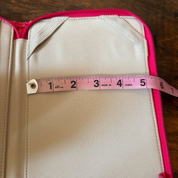 Coach Multicolor Legacy C Print Tablet Case Zip Sleeve Pink Trim - Picture 4 of 7